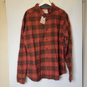 Plaid Red and Black Men's Casual Shirt